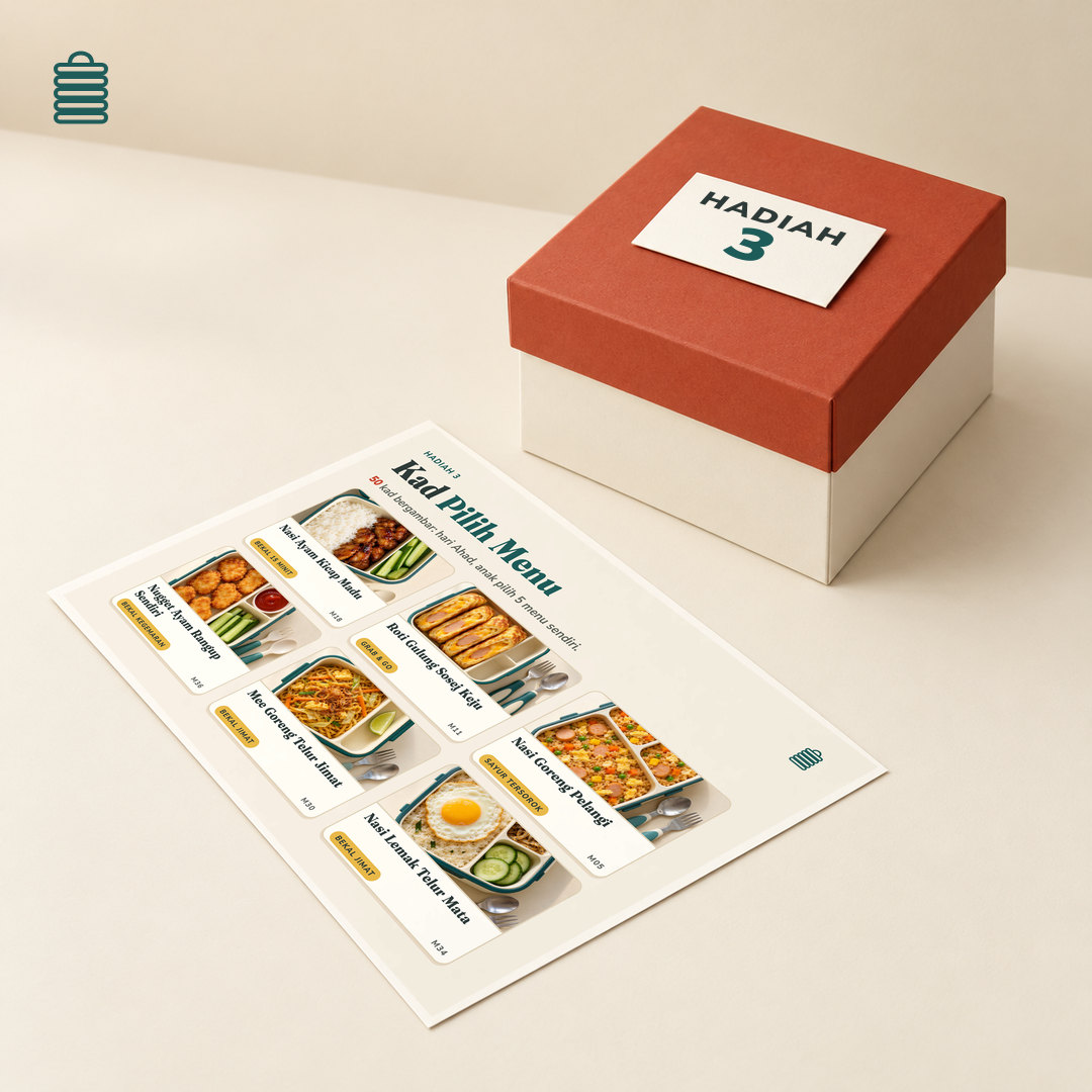 Kotak hadiah 3: Kad Pilih Menu