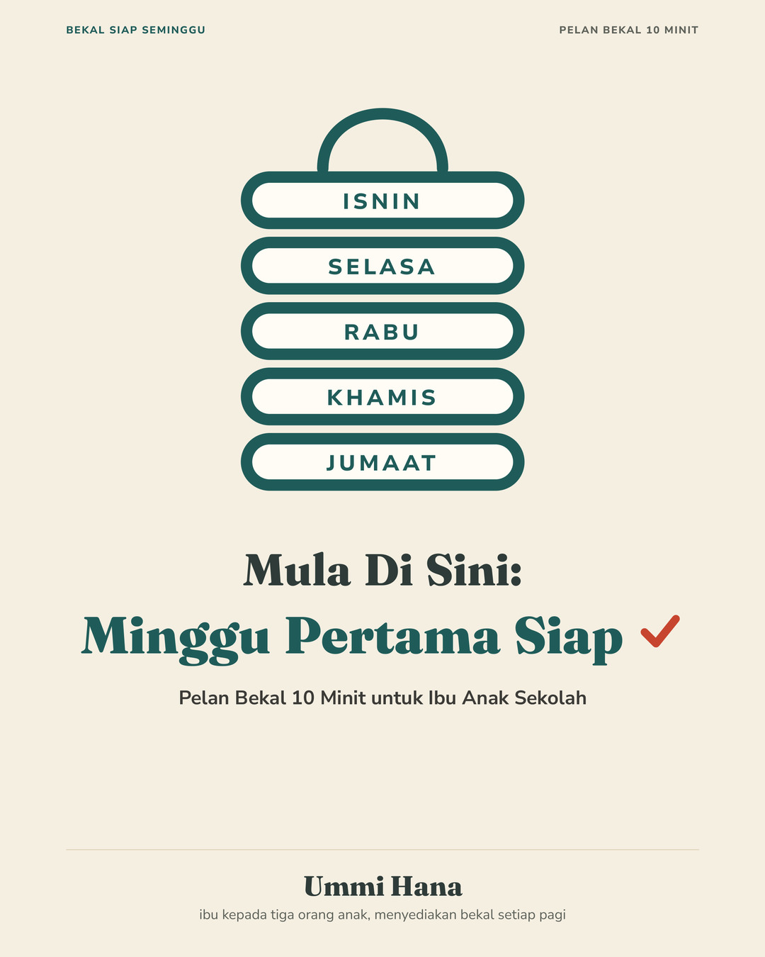 Muka depan Mula Di Sini: Minggu Pertama Siap